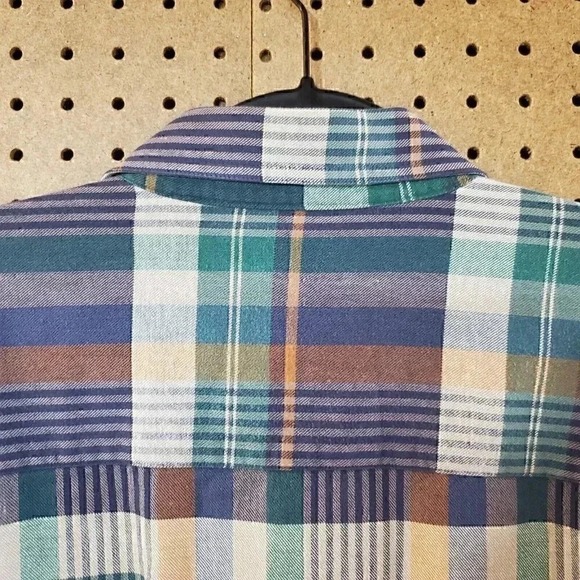 Eddie Bauer Bainbridge Flannel Plaid Long Sleeve Button Up Shirt Mens L - Picture 4 of 9